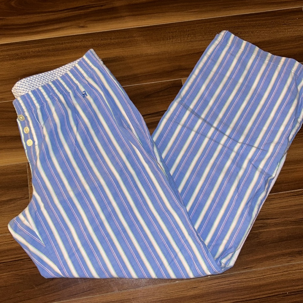 Small Old Navy striped 100% cotton blue white pajama pants